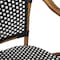 Flash Furniture Bordeaux French Bistro Stacking Chair w/Arms, Black and White PE Rattan and Bamboo Print Alum Frame SDA-ADS642142-BKWH-NAT-GG - alternate 7